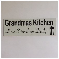 Kitchen Grandmas Sign Granparent Wall Plaque Tea Pot Love Chic Mother   292174828050